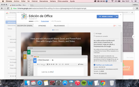 Plugin de Office Google Drive